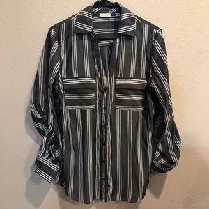 New York and Company Botton Down Size M